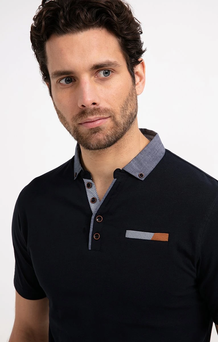 Polo Manches Courtes Chambray 3 Polo Manches Courtes Chambray – Image 3