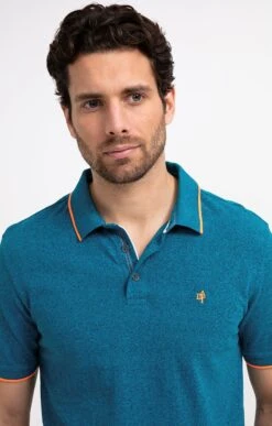 Polo Manches Courtes Chiné Fluo -Élégance Thiery Promos Boutique k polo manches courtes chine fluo at company AQUA o 54