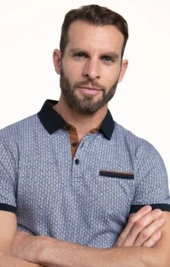 Polo Manches Courtes Jacquard -Élégance Thiery Promos Boutique k polo manches courtes jacquard at company MARINE o 2