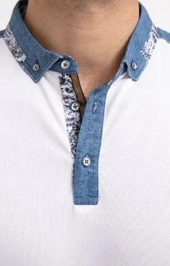 Polo Manches Courtes Jean -Élégance Thiery Promos Boutique k polo manches courtes jean at company BLANC d 48