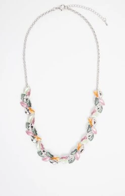 RAS DE COU ÉMAIL FANTAISIE FEUILLES