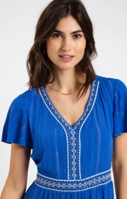 Robe En Crépon Viscose 8 Robe En Crépon Viscose -Élégance Thiery Promos Boutique k robe en crepon viscose affinites BLEU DUR d1 46