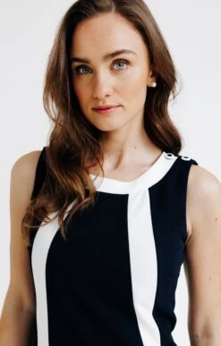 Robe En Maille -Élégance Thiery Promos Boutique k robe en maille affinites MARINE d1 2