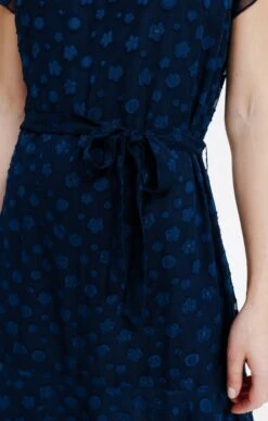 Robe En Voile Jacquard -Élégance Thiery Promos Boutique k robe en voile jacquard affinites MARINE d2 2