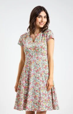 Robe Imprimée En Maille -Élégance Thiery Promos Boutique k robe imprimee en maille armand thiery femme VERT NIL o 69