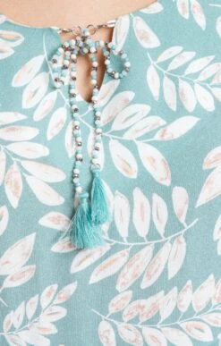 Robe Imprimée En Viscose -Élégance Thiery Promos Boutique k robe imprimee en viscose armand thiery femme AUTRE BLEU d2 175