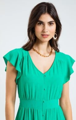 Robe Longue Effet Pois -Élégance Thiery Promos Boutique k robe longue effet pois armand thiery femme AUTRE VERT d1 241