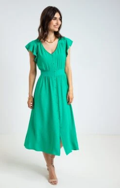 Robe Longue Effet Pois -Élégance Thiery Promos Boutique k robe longue effet pois armand thiery femme AUTRE VERT o 241