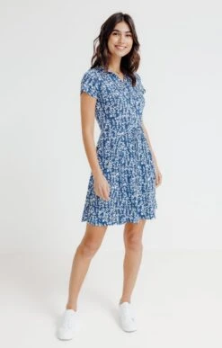 Robe Maille évasée -Élégance Thiery Promos Boutique k robe maille evasee affinites INDIGO o 93