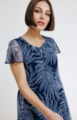 Robe Plissée Imprimée 7 Robe Plissée Imprimée -Élégance Thiery Promos Boutique k robe plissee imprimee affinites MARINE d1 2