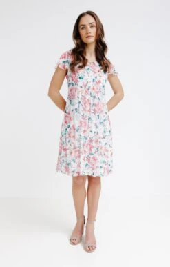 Robe Plissée Imprimée Avec Bijou Col 6 Robe Plissée Imprimée Avec Bijou Col -Élégance Thiery Promos Boutique k robe plissee imprimee avec bijou col affinites ECRU o 68