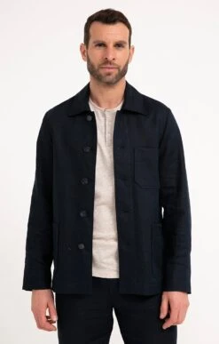 SAHARIENNE EN LIN -Élégance Thiery Promos Boutique k saharienne en lin at company MARINE d 2