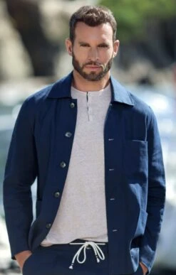 SAHARIENNE EN LIN -Élégance Thiery Promos Boutique k saharienne en lin at company MARINE o 2