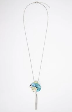 SAUTOIR PENDENTIF ARGENT 5 RONDS