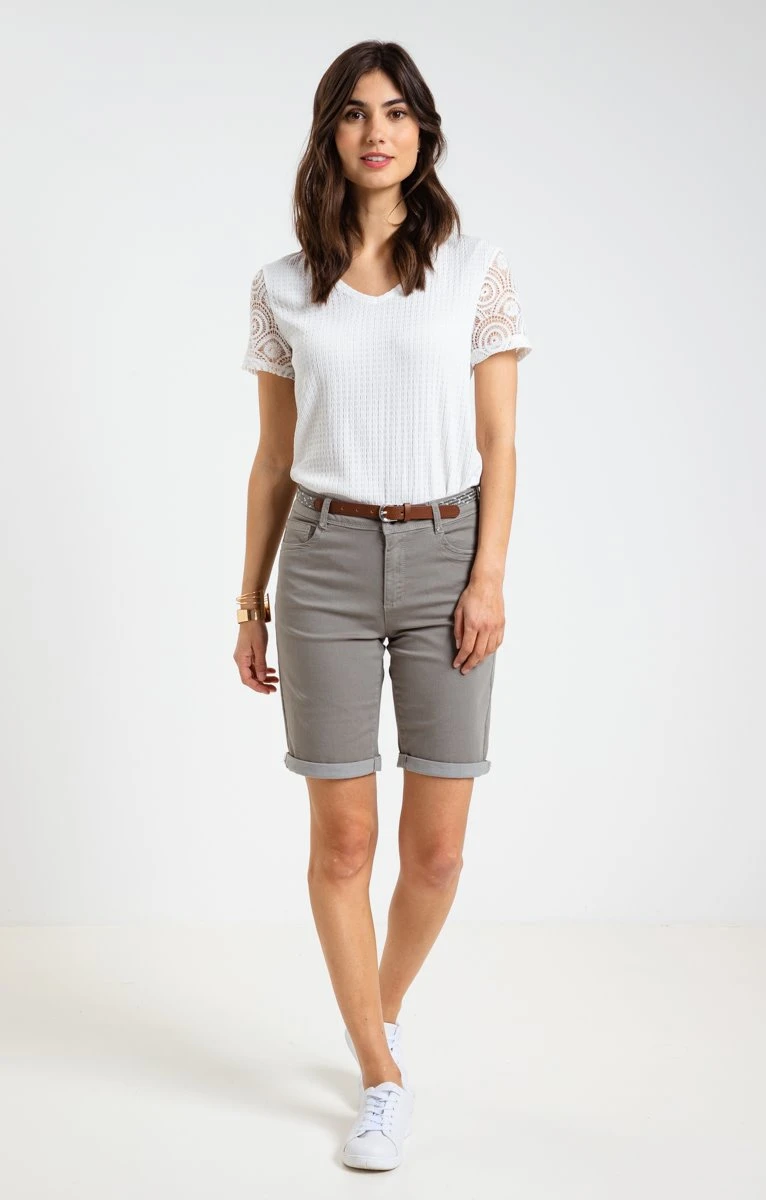 Short En Coton Avec Ceinture 1 Short En Coton Avec Ceinture