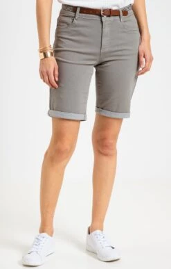 Short En Coton Avec Ceinture 7 Short En Coton Avec Ceinture -Élégance Thiery Promos Boutique k short en coton avec ceinture affinites KAKI CLAIR o 104