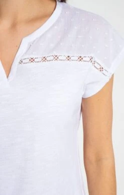 Tee-shirt Uni Plumetis 9 Tee-shirt Uni Plumetis -Élégance Thiery Promos Boutique k tee shirt affinites BLANC d2 48