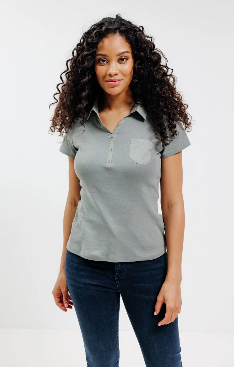 Tee-shirt Col Chemise Manches Courtes 1 Tee-shirt Col Chemise Manches Courtes