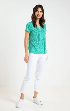 Tee-shirt Col Mao -Élégance Thiery Promos Boutique k tee shirt col mao affinites AUTRE VERT o 241