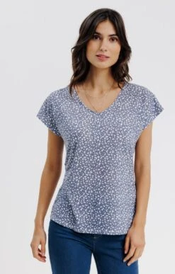 Tee-shirt Imprimé Manches Courtes Col V