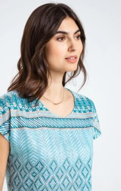 TEE-SHIRT MANCHES COURTES -Élégance Thiery Promos Boutique k tee shirt manches courtes armand thiery femme CANARD d1 62