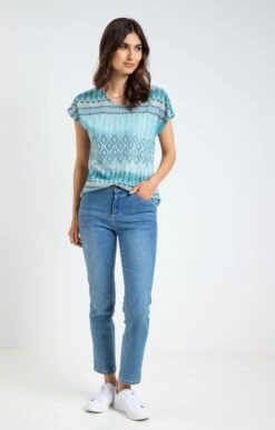 TEE-SHIRT MANCHES COURTES -Élégance Thiery Promos Boutique k tee shirt manches courtes armand thiery femme CANARD o 62