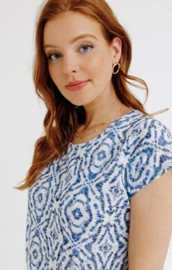 TEE-SHIRT MANCHES COURTES COL ROND -Élégance Thiery Promos Boutique k tee shirt manches courtes col rond affinites BLANC d1 48