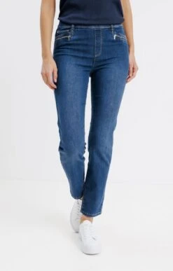 Tregging Stone Avec Détail Zip -Élégance Thiery Promos Boutique k tregging stone avec detail zip armand thiery femme BLEU o 45