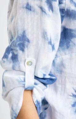 Tunique Imprimée Tie And Dye -Élégance Thiery Promos Boutique k tunique imprimee tie and dye armand thiery femme BLANC d3 48