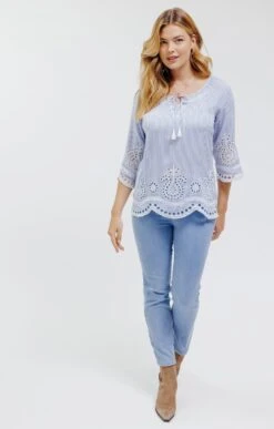 Tunique Rayée -Élégance Thiery Promos Boutique k tunique rayee affinites ECRU o 68